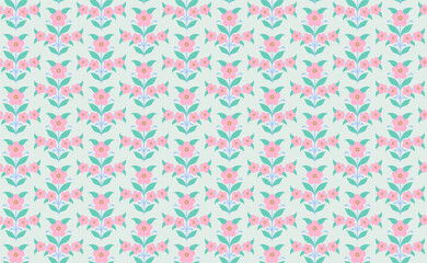 トルコチューリップのシームレスパターンピンク