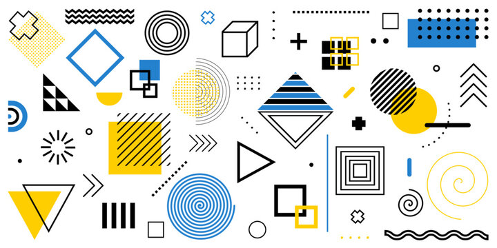 vector geometric elements in abstract background. Clipart isolated on transparent background. 
