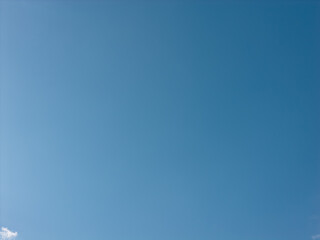 Clear sky presenting a vast, empty expanse of blue, ideal for copy space and symbolizing concepts of freedom, tranquility, openness, and environmental weather conditions in oceanside, new york