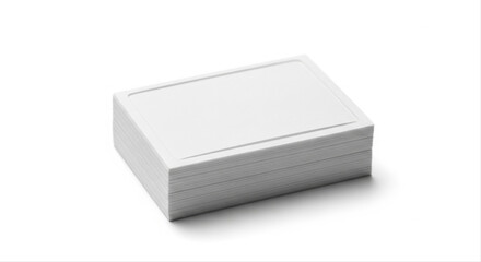 Stack of blank file cabinet labels isolated on a white background, showcasing simplicity and organization