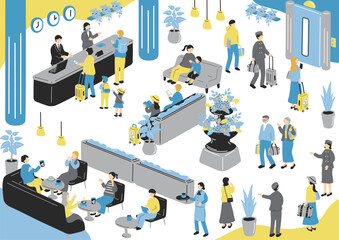 ホテルのチェックインシーン