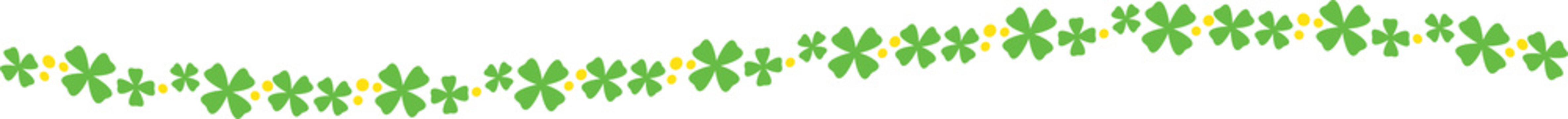 Green Clover Leaf Decorative Border Frame Collection.