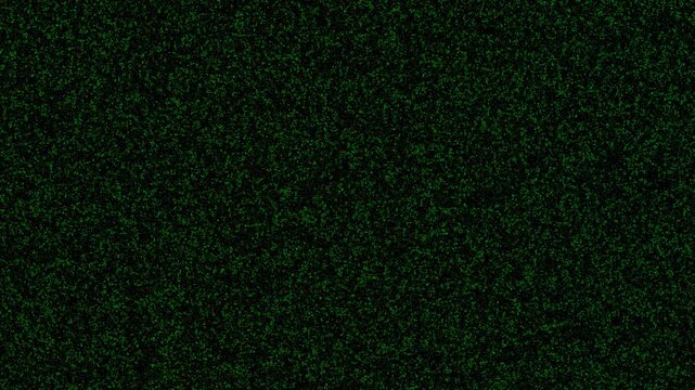 Smooth 60fps green cellular automaton with film grain