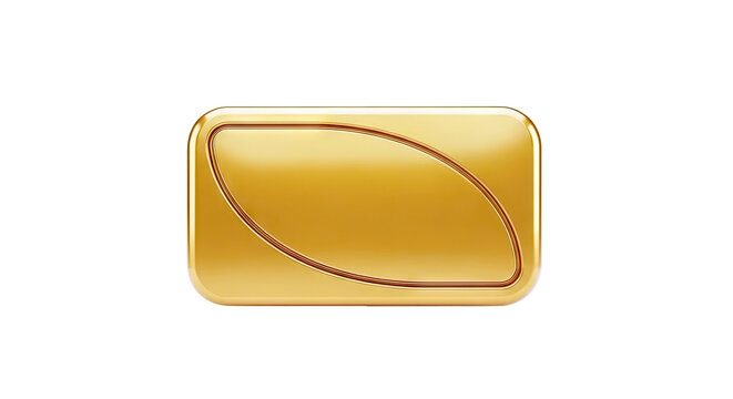 Golden Bar Icon with Leaf-like Design