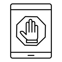 Obraz premium screen break time line icon with editable stroke