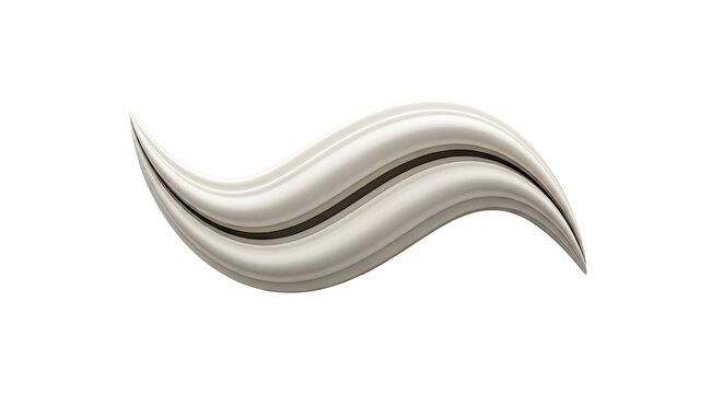 Abstract Swirling White Cream or Paint Swirl