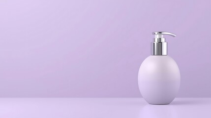 Obraz premium Generative AI Minimalist Soap Dispenser on Soft Lavender Background