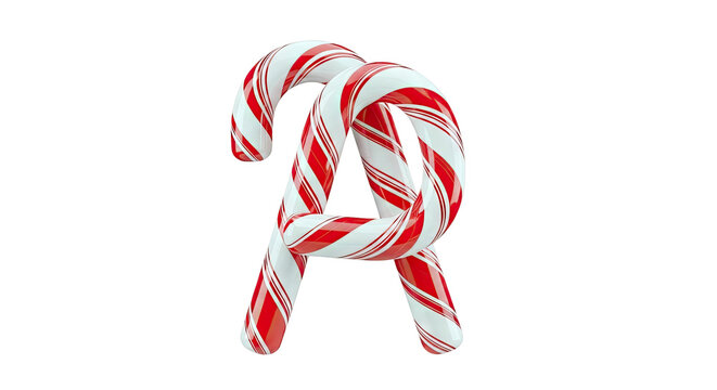 Two Candy Canes Tied Together