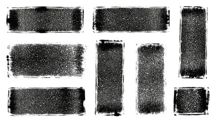 Abstract textured black ink marks, versatile for distressed grunge effects and graphic design overlays, offering a raw, artistic feel for creative projects