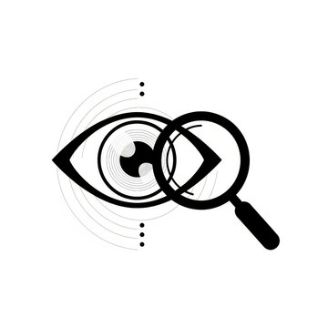 Low Vision Awareness Month eye and magnifying glass icon