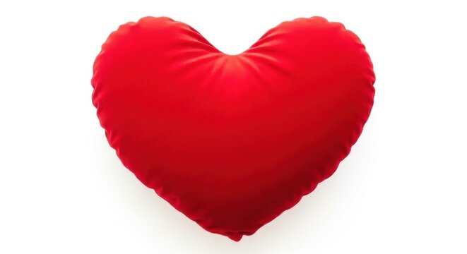 Coraz&oacute;n rojo de tela, s&iacute;mbolo de amor y pasi&oacute;n, coj&iacute;n decorativo para San Valent&iacute;n, romance y afecto