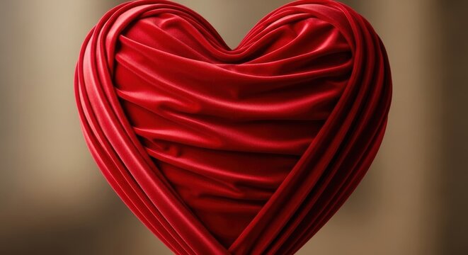 Coraz&oacute;n de terciopelo rojo, s&iacute;mbolo rom&aacute;ntico de amor y pasi&oacute;n. Textura suave y lujosa, ideal para San Valent&iacute;n, bodas y aniversarios, creando un ambiente c&aacute;lido y emotivo.
