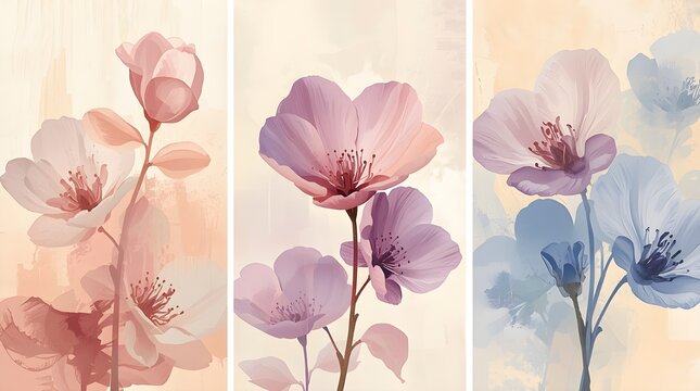 watercolor flowers background