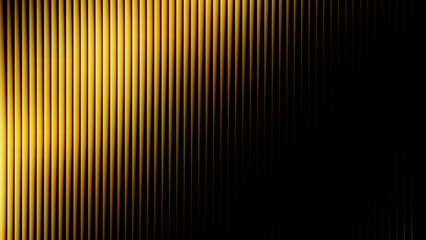 Golden vertical light bars on black background, luxurious metallic stripe texture perfect for premium branding, nightlife posters, and elegant stock graphics