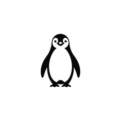 Fototapeta premium Black and white penguin standing on ice bird Antarctic