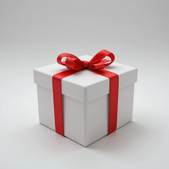 gift box with red ribbon