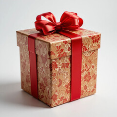 gift box with red ribbon