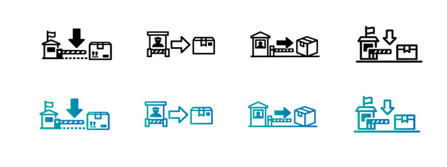 Logistics and Supply Chain Process Icons Collection