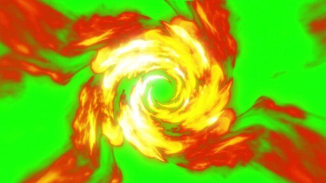 fire flame line spiral effects animation