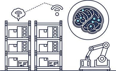 Smart Inventory Management System with AI Brain and Organized Store Shelves