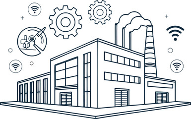 Smart Factory Infrastructure with AI Sensors and Industrial Automation Network