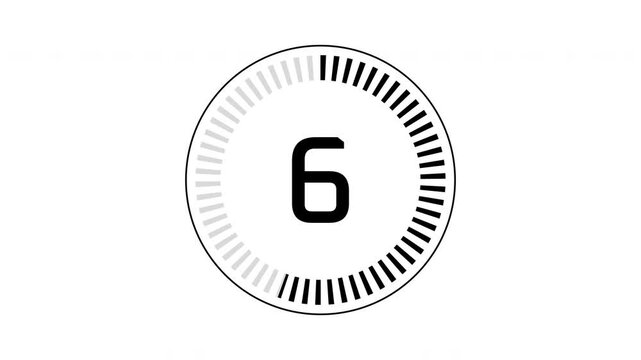 Clean 10 Second Countdown Timer Animation for Videos & Events