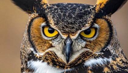 Obraz premium Closeup owl face