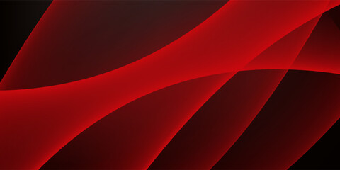 Dynamic Red Abstract Waves on Dark Background