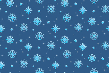 Snowflakes Seamless Pattern