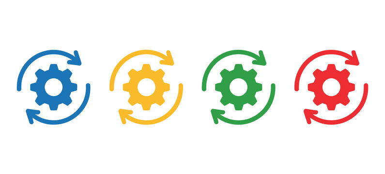 Process icon set  multiple style collection element for design, modern step by step workflow, timeline, automation and strategy pictogram bundle
