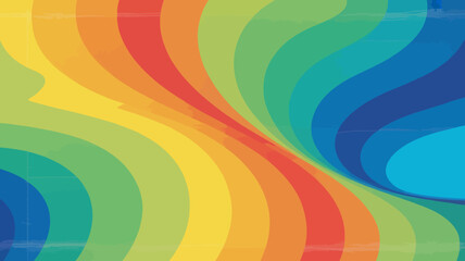 A vibrant colorful abstract background features swirling curved bands of rainbow hues creating a dynamic and visually striking composition high quality professional detailed modern elegant stylish © Peradox