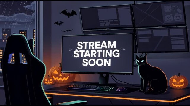 twitch overlays for streamer, stream starting soon screen, overlay loop, animated virtual backgrounds, cozy lo-fi streamer streaming starting soon, vtuber asset twitch zoom OBS, anime chill hip hop.