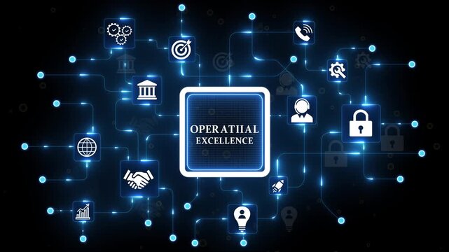 Operational excellence concept. Productivity with excellence process. Industrial management in efficiency and efficient process. Lean cost and productivity growth. .