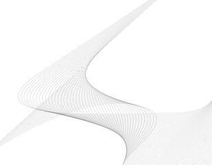 曲線・流線・ウェーブ背景　畝り　黒