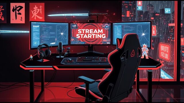 stream starting soon screen, overlay loop, animated virtual backgrounds, cozy lo-fi streamer streaming starting soon, vtuber asset twitch zoom OBS, anime chill hip hop.