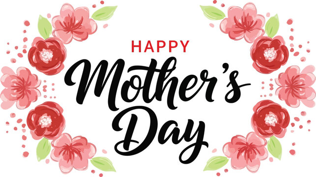 Happy mother's day floral greeting card
