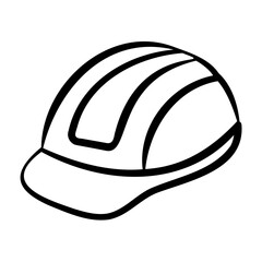 Safety Helmet Icon - Handdrawn