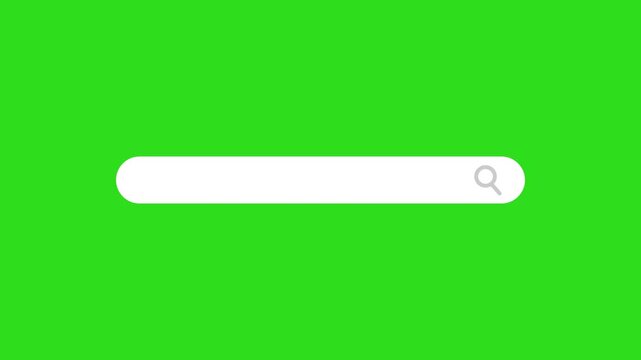 search bar engine animation on green screen