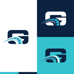 Letter G speedometer car automotive logo