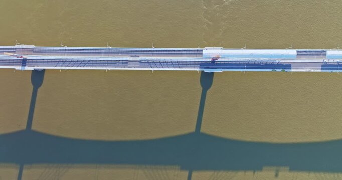 Aerial view of Friendship Bridge connecting Bueng Kan, Thailand, and Bolikhamxay, Laos, marks a new chapter in Mekong River travel. This strategic crossing enhances tourism, trade, and cultural