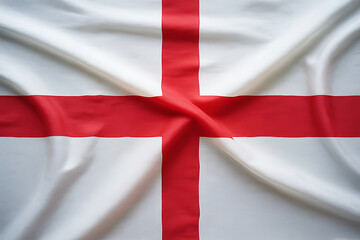 Fototapeta premium England Flag Waving with Soft Fabric Textures and Folds
