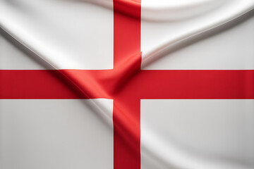 Fototapeta premium English flag with red cross on white background flag of England