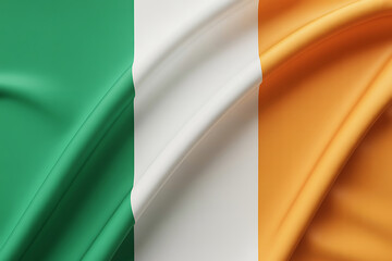 Obraz premium Waving Irish Flag Fabric Texture for Background Design