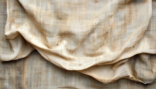Elegant Textile Structure Showcasing Organic Canvas Material with Detailed Weave in Rich Brown Hue