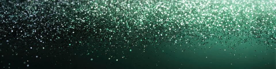 Fototapeta premium Emerald Green Abstract Background with Soft Sparkling Bokeh