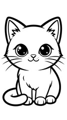 Fototapeta premium black cat cartoon