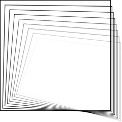 Square line blend halftone. Design geometric element