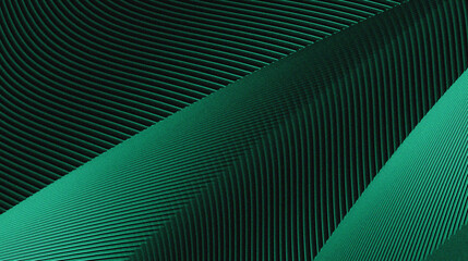 A pattern of precise lines that form a curved and angular three-dimensional structure, in a dark turquoise green with a digital texture effect. © Mifta