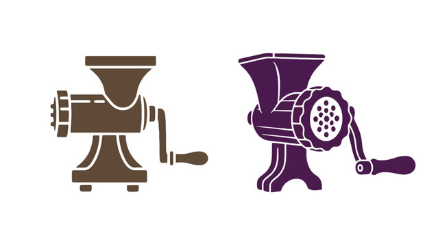 Meat grinder icon illustration for cooking and food preparation