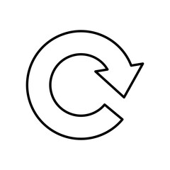 円形のリフレッシュ矢印アイコン